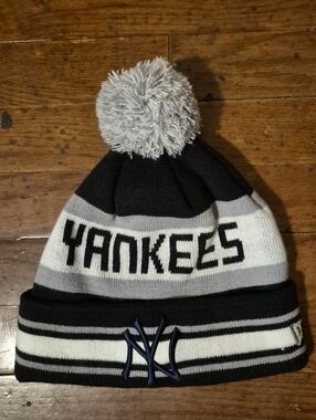 New York Yankees Mens New Era Blue White Winter Hat